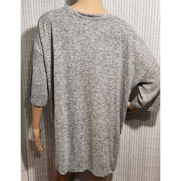 Peace And Pearls Blouse For Women Size Medium relax fit Gray With Pearl Trim - Picture 5 of 12
